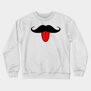 Funny Mustache Crewneck Sweatshirt